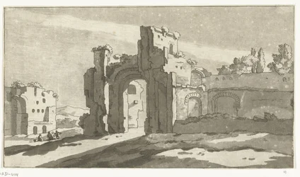Ruinerna av den stora salen av baden i Caracalla, Rom
