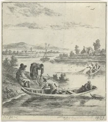 Fiskare på en flod