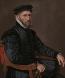 Porträtt av Sir Thomas Gresham och Anne Fernely Porträtt av Sir Thomas Gresham (1519 - 1579) Köpman och finansagent för den engelska kronan i Nederländerna, grundare av Royal Exchange och Gresham College, London