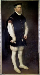 Porträtt vid foten av Pejeron, gycklare av greven av Benavente Målning av Antonio Moro (1517-1575) 1500-talet Madrid, Pradomuseet