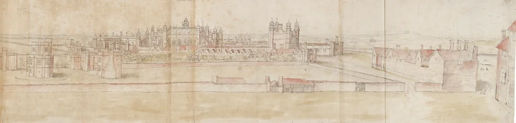 Hampton Court Palace från norr, c1550-1560
