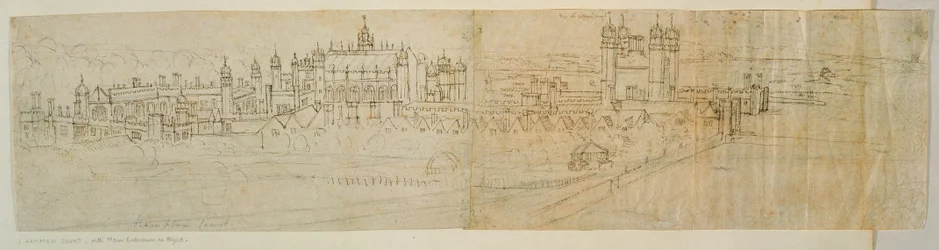 Utsikt över Hampton Court från norr, från 
