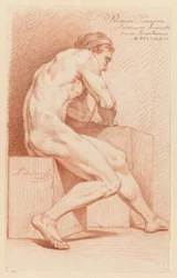 Sittande man naken, sidovy (1:a pris 1772)