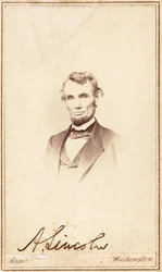 Abraham Lincoln, signerad carte-de-visite, 1864