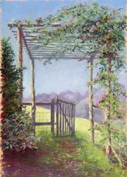 Vägen till fältet, 2001 (pastell på papper)