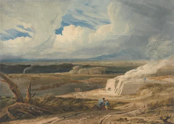 Landskap med kalkugn