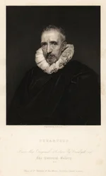 Porträtt av John Gaspar Gevartius eller Jan Caspar Gevaerts, juriskonsult i Antwerpen och filolog