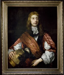 Thomas Killigrew och hans hund (olja på duk)