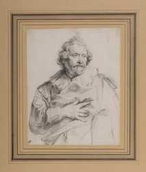 Carolus de Mallery, ca 1632-35 (svart krita på vitt papper)