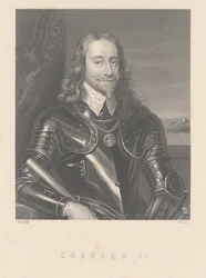 Karl I, graverad av W. Hall