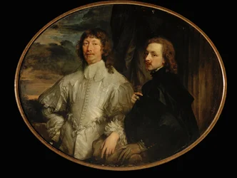Dubbelporträtt Sir Endymion Porter och Anthonis van Dyck (målning på duk)