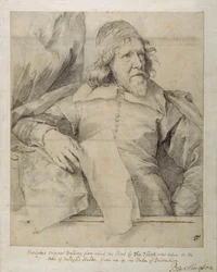 Inigo Jones (svart krita på papper)