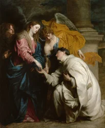 Visionen av salige Hermann av Steinfeld, känd som Joseph (1150-1230) - Målning av Sir Anthonis (Anton eller Antoon) van Dyck (1599-1641), olja på duk (160x128 cm)