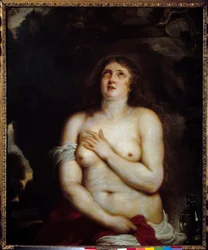 Madeleine. Representation av Maria Magdalena i extas. Målning av Anton Van Dyck (1599-1641)