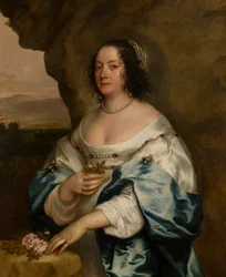 Porträtt av Beatrix Hammond, grevinna av Oxford, ca 1620-41 (olja på duk)