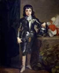 Porträtt av Charles II av England (1630-1685) som barn - Dyck, Sir Anthony van (1599-1641) - ca 1637 - Olja på duk - 135x109 - Museo del Prado, Madrid