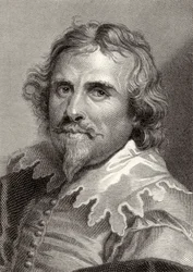 Porträtt av Daniel Mytens (ca 1590-1648) graverad av Edward Smith (gravyr)