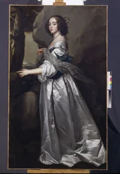 Porträtt av Lady Frances Cranfield, Lady Buckhurst, senare grevinna av Dorset, ca 1637-50 (olja på duk)