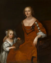 Porträtt av Margaret Howard, grevinnan av Carlisle (1618-1664) och Lady Diana Russell, som blev Lady Allington (1652-1701), ca 1654-53 (olja på duk)