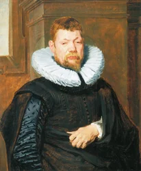 Porträtt av en skäggig man, ca 1616 (olja på ekpanel)