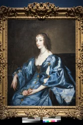 Drottning Henrietta Maria av England, ca 1636-38 (olja på duk)