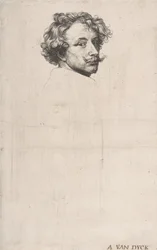 Självporträtt, från The Iconography, ca. 1640.