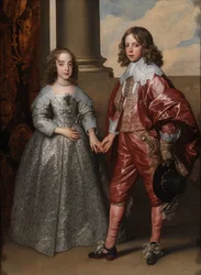 Vilhelm II, prins av Oranien, och hans brud Mary Stuart. Dubbelporträtt av Vilhelm II (1626-1650), prins av Oranien, och prinsessan Mary Stuart (1631-1660), senare Princess Royal