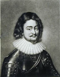 Fredrik V (1596-1632) Kung av Böhmen, kurfurst Palatinen vid Rhen, illustration från Portraits of Characters Illustrious in British History, graverad av Robert Dunkarton (1744-c.1817) (mezzotint)