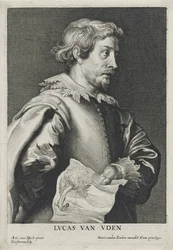 Lucas van Uden, 1630-1640 etsning av Lucus Vorsterman (1595-1675) (etsning med gravyr på lagt papper)