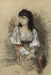 En klädd bonde, 1876 (akvarell och blyerts på papper)