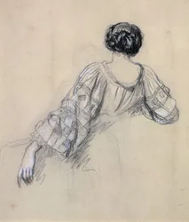 Back of a Young Woman (studie för 