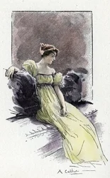 Porträtt av Josephine de Beauharnais (1763-1814) vid tiden för hans möte med Napoleon Bonaparte (1769-1821) cirka 1795 (Porträtt av Josephine de Beauharnais strax före hennes äktenskap med Napoleon Bonaparte