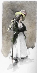Porträtt av den italienska sångerskan Giuseppina Grassini (1773-1850)