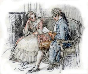 Werther läser en Charlotte (