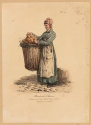 The Cake Seller, nummer 34 från The Cries of Paris-serien, graverad av Francois Seraphin Delpech (1778-1825)