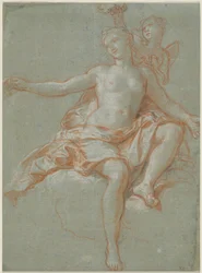 Amor som stjäl Venus blomkrona