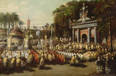 Procession av det heliga sakramentet, 1855