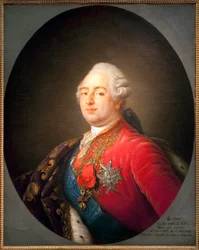 Ata o Louis XVI (1754-1793), Tupu o Farani. Atavali mai le faleaoga a Antoine Francois (Antoine-Francois) Callet (1741-1823). 1786. Dim. 0.915 x 0.730 m. Paris, Musee Carnavaletswed