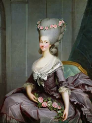 Marie-Therese de Savoie-Carignan (1749-92) Prinsessan av Lamballe (olja på duk)