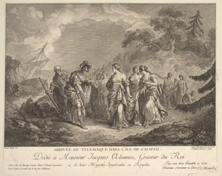 Ankomst av Telemachus till ön Calypso