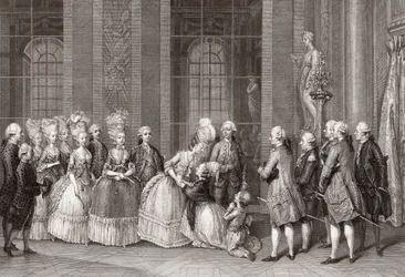 Marie Antoinette besöktes av familjen Bellegarde. (skriva ut)