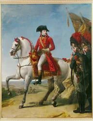 Napoleon Bonaparte, förste konsul, efter slaget vid Marengo ...
