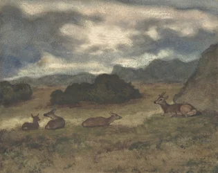 Rådjur i landskapet, 1810-75.