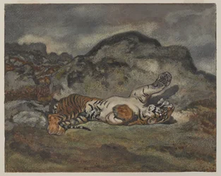 Rolling Tiger, ca 1840 (wc på papper)