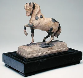 Den turkiska hästen, ca 1876 (gips med vax i eboniserat trä) (se även 226321)