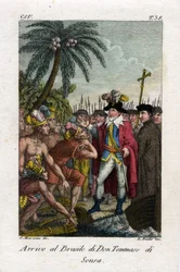 Brasiliens historia: Ankomst till Brasilien av Don Tome de Sousa som grundade staden Bahia (El Salvador)