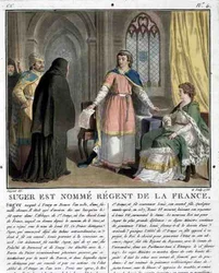 Abbot Suger (1082-1152) utses till Frankrikes regent, 1788