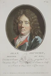 Jean Jouvenet, från Portraits of Great Men, Illustrious Women, and Memorable Subjects of France, graverad och tryckt i färg, utgiven av Pierre Blin, 1786-1792, Paris