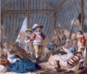 Greven av Harcourt (1601-66) visar sin mänsklighet under belägringen av Turin (1640), 1787 (se även 169707)
