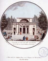 Utsikt över Mademoiselle Guimards hus, rue de la chaussée d
